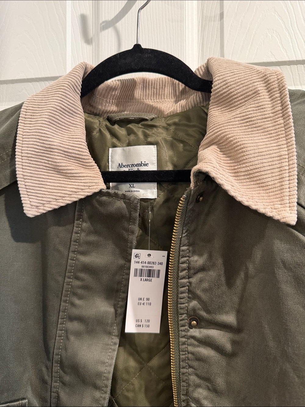 NWT! Abercrombie Short Waxed Chore Jacket — XL - Picture 3 of 8